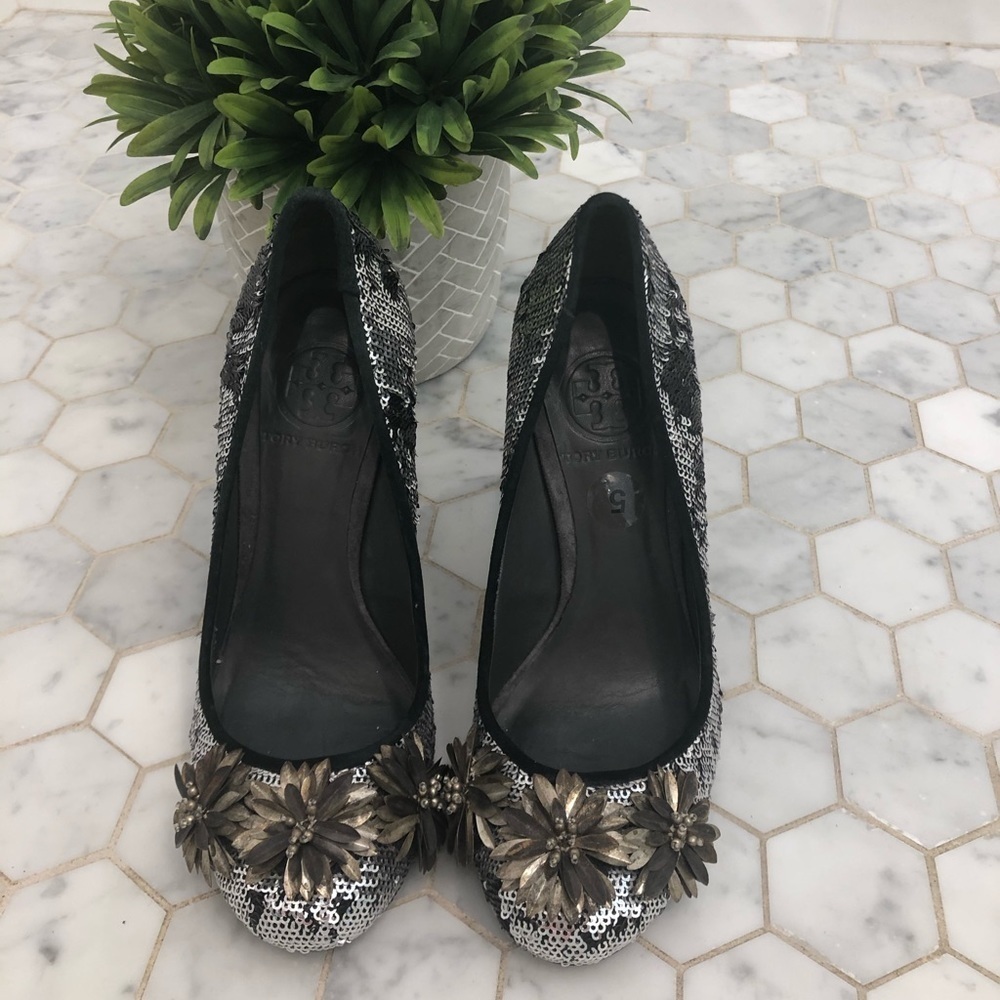 Tory Burch Katrina Sequin Fabric Pumps